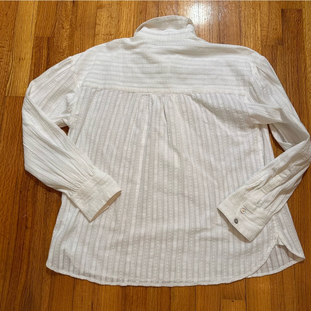 Faherty Olli Long Sleeve Button Front Henley Top. Size M (n3) - Picture 5 of 10